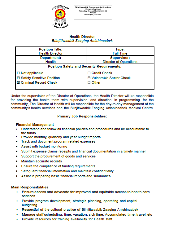 Health Director